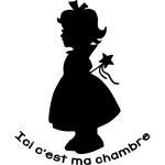 Sticker citation ici c'est ma chambre petite fille