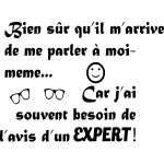 Sticker citation j'ai souvent besoin de l'avis d'un expert Sticker citation j'ai souvent besoin de l'avis d'un expert
