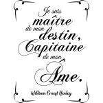 Sticker citation je suis maître de mon destin - william e. henley Sticker citation je suis maître de mon destin - william e. henley