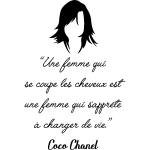 Sticker citation mode une femme qui se . . . - c . chanel