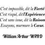 Sticker citation mumure le coeur - william arthur ward