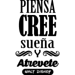 Sticker citation piensa cree suena y atrevete - walt disney Sticker citation piensa cree suena y atrevete - walt disney