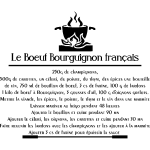 Sticker citation recette le boeuf bourguignon franais
