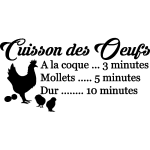 Sticker citation recette cuisson des oeufs
