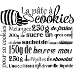Sticker citation recette la pâte à cookies Sticker citation recette la pâte à cookies