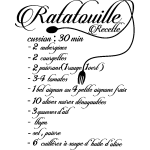 Sticker citation recette ratatouille Sticker citation recette ratatouille