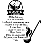 Sticker citation recette soupe  l'oignon