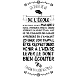 Sticker citation les rgles de vie de l'cole