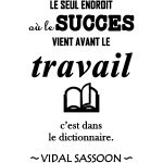 Sticker citation le seul endroit où le succès est . . . - vidal sassoon Sticker citation le seul endroit où le succès est . . . - vidal sassoon