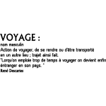 Sticker citation voyage - ren descartes