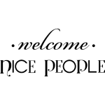 Sticker citation welcome nice people Sticker citation welcome nice people