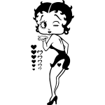 Sticker clin d'oeil de betty boop