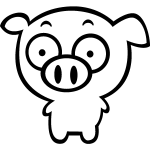 Sticker cochon effray
