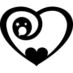 Sticker coeurs et toiles