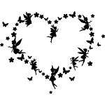 Sticker le coeur des fes