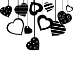 Sticker coeurs pendus Sticker coeurs pendus