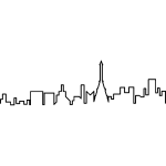 Sticker paris contour