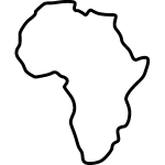 Sticker contour de l'afrique