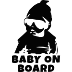 Sticker cool baby on board