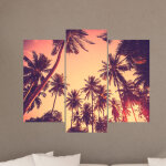Sticker coucher du soleil entre les palmiers Sticker coucher du soleil entre les palmiers