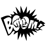Sticker coup de poing boom