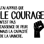 Sticker le courage n?est pas l?absence de peur Sticker le courage n?est pas l?absence de peur