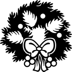 Sticker couronne de noël Sticker couronne de noël