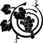 Sticker couronne de vignes et de raisins Sticker couronne de vignes et de raisins