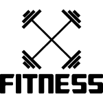 Sticker croix d'haltères fitness Sticker croix d'haltères fitness