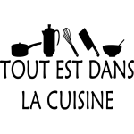Sticker cuisine tout est dans la cuisine Sticker cuisine tout est dans la cuisine