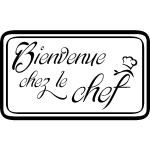 Sticker cuisine bienvenu chez le chef