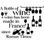 Sticker cuisine citation a bottle of wine