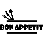 Sticker cuisine couverts bon appetit