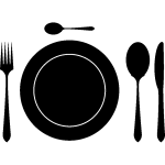 Sticker cuisine couverts classique
