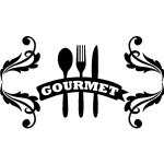 Sticker cuisine couvert gourmet Sticker cuisine couvert gourmet
