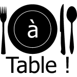 Sticker cuisine couverts à table Sticker cuisine couverts à table