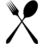 Sticker cuisine cuillre et fourchette croises