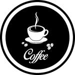 Sticker cuisine design coffee