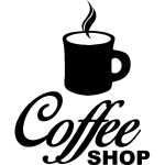 Sticker cuisine design coffee shop