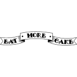 Sticker cuisine eat more cake