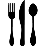 Sticker cuisine fourchette couteau de table et cuillre