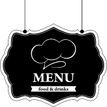 Sticker cuisine menu, food drinks