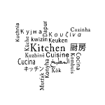 Sticker cuisine multi - langue Sticker cuisine multi - langue