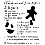 Sticker cuisine recette bonhomme de pain d'pices