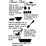 Sticker cuisine recette cheese cake classique