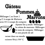 Sticker cuisine recette gteau pommes marrons