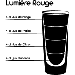 Sticker cuisine recette lumire rouge
