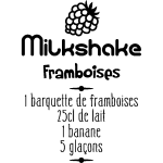 Sticker cuisine recette milkshake framboise