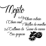 Sticker cuisine recette mojito rhum cubain