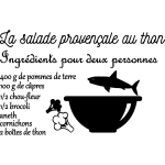 Sticker cuisine recette la salade provenale au thon